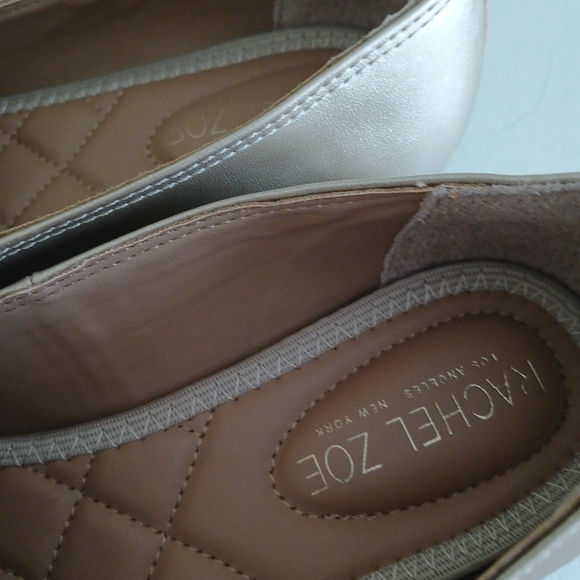 Rachel Zoe Metallic Gold Loafers - Picture 3 of 9